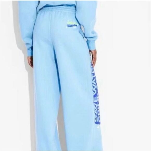 Poppi Soda Light Blue Wide Leg Sweatpants Size Medium New - Picture 2 of 7